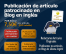 Publicación de artículo patrocinado en blog